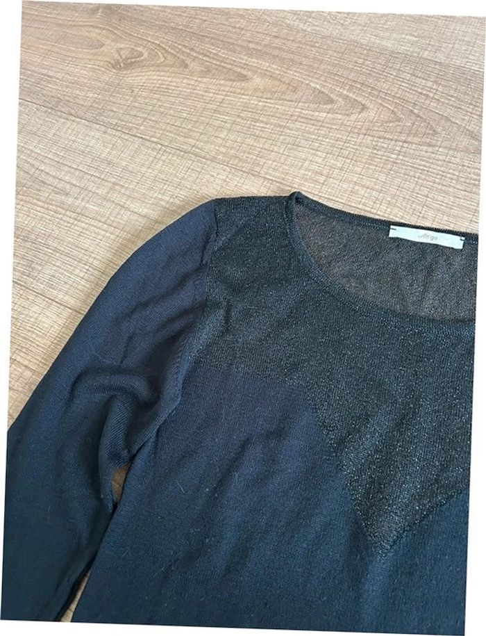 Pull noir pailleté à manches longues An'ge taille unique TBE - photo numéro 14