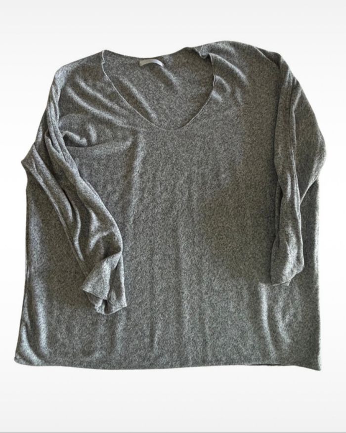 Pull large gris