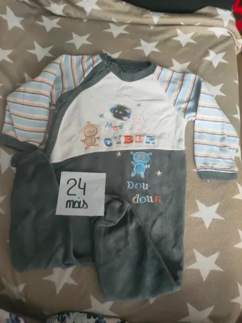 Grenouillère pyjama garçon 24 mois tom et kiddy