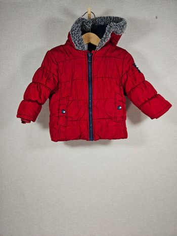 Doudoune rouge intérieur polaire  baby club 80 cm