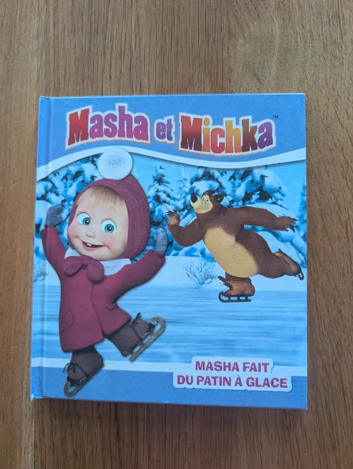 Livre Masha et Michka, Masha fait du patin à glace