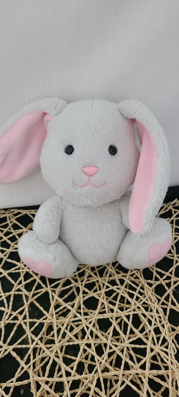 Gipsy Lapin Empreinte Peluche blanc rose