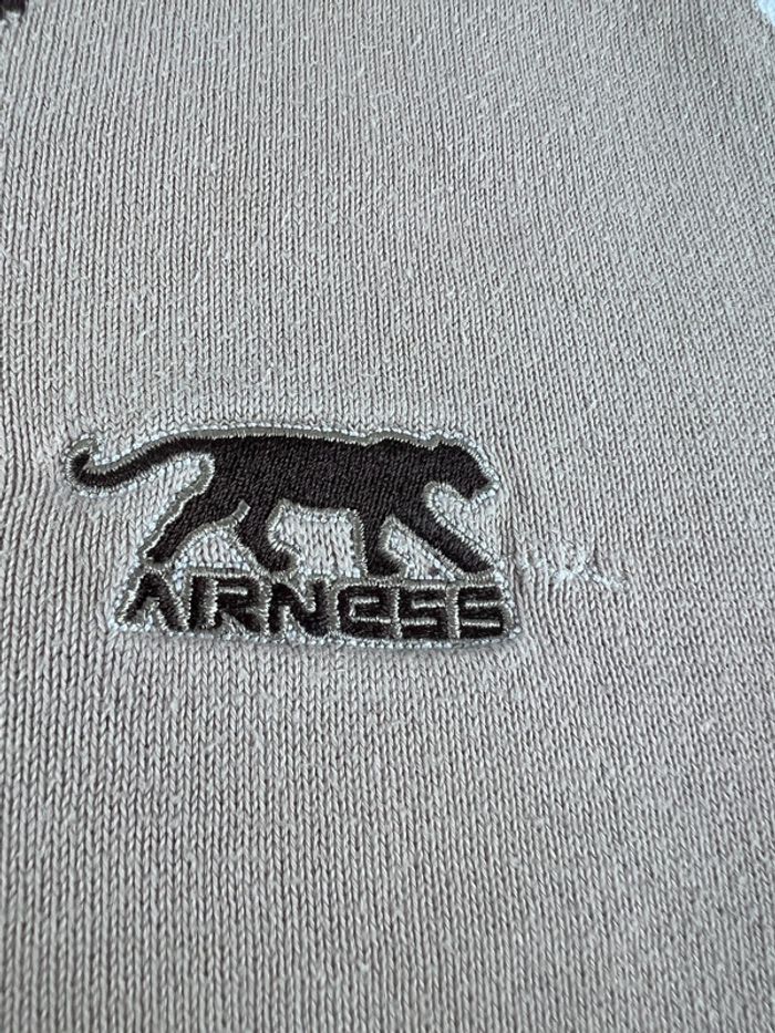 Pull Sweat col V Vintage Airness Marron Beige à Losanges 100% Coton Taille XL - photo numéro 7