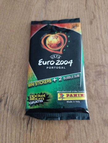 POCHETTE POCKET PANINI UEFA EURO 2004 Portugal Bubble Gum Mini Stickers