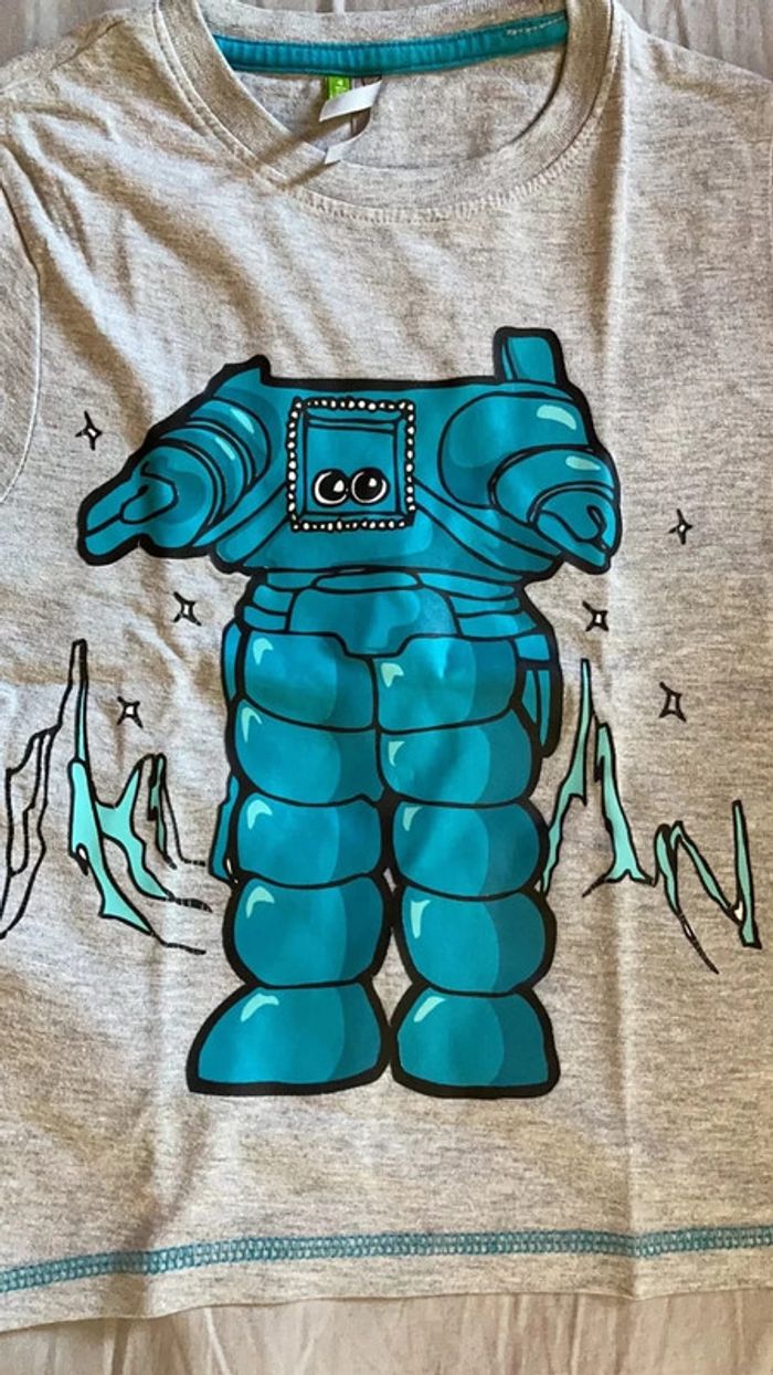 Tee shirt gris robot orchestra - photo numéro 2