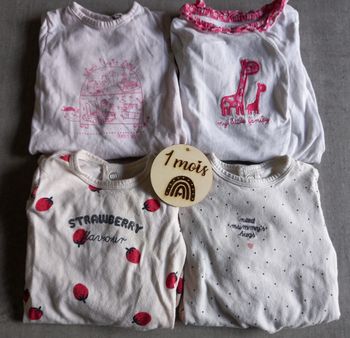 Lot 4 pyjamas bébé léger/coton