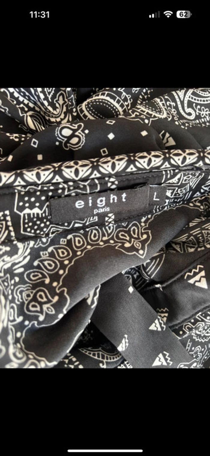 Robe neuve Eight Paris taille L – Motif bandana noir et blanc - photo numéro 11