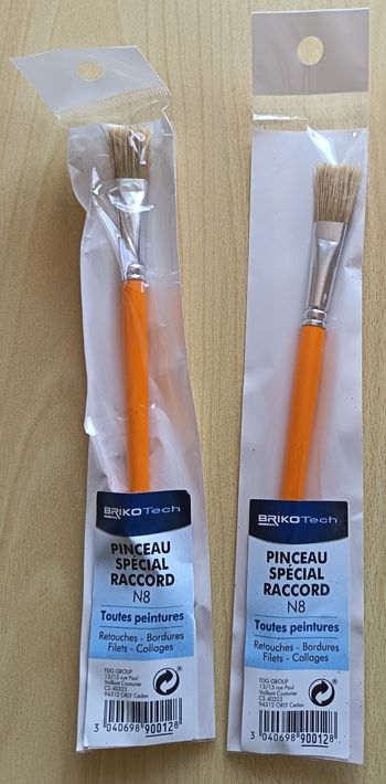Lot de 2 pinceaux spécial raccord 