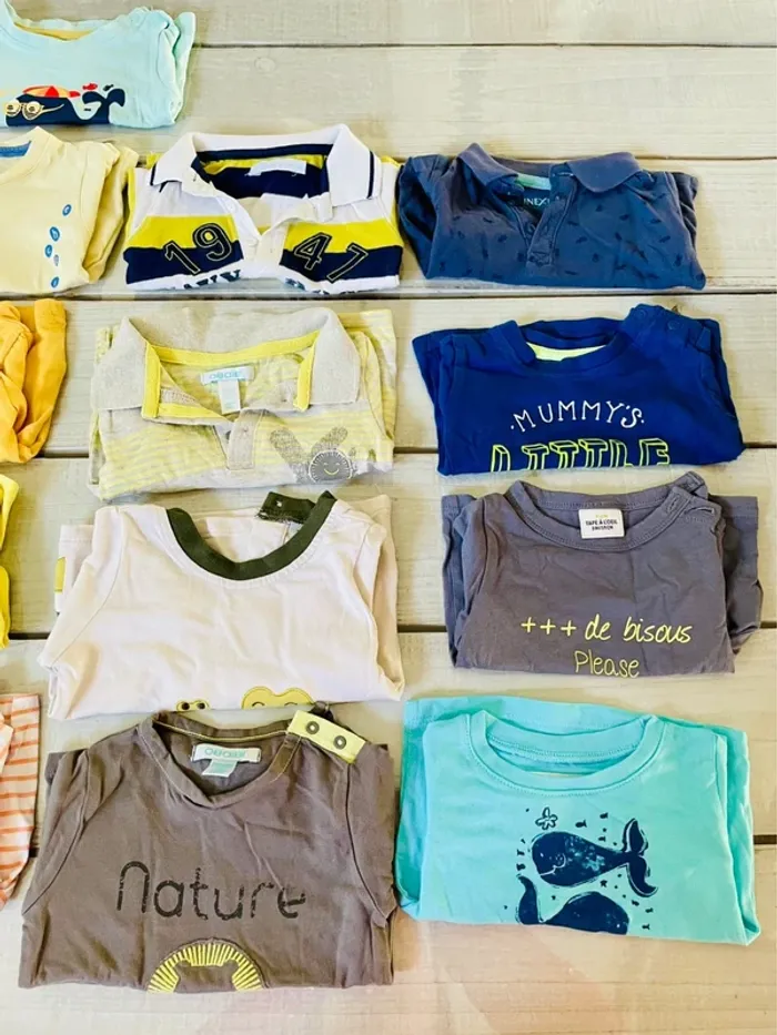 Lot tee-shirts manches courtes 6 mois - photo numéro 3