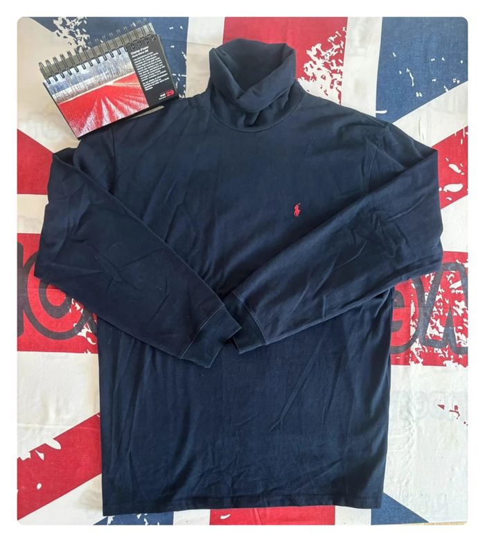 Col Roulé Ralph Lauren Xl bleu marine/cavalier rouge - photo numéro 2