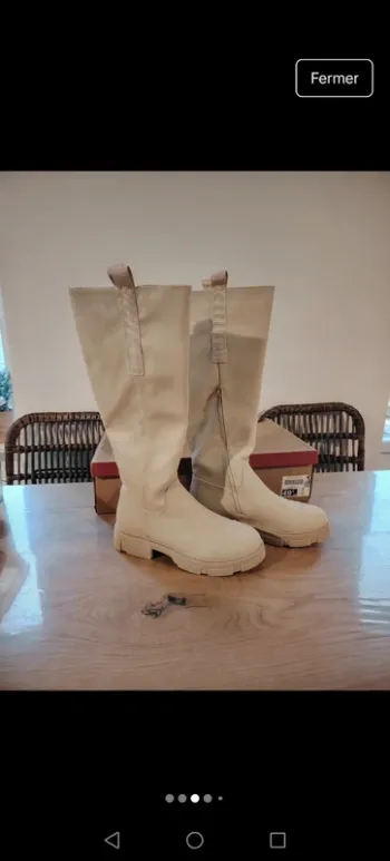 Bottes beige neuves