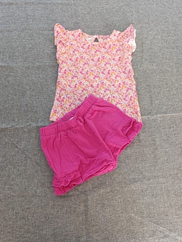 Ensemble tee-shirt et short 24m