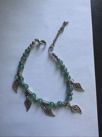 Bracelet vert et argenté