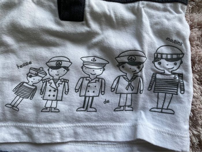 Ensemble polo manches longues et pantalon terre de marins 12 mois - photo numéro 2