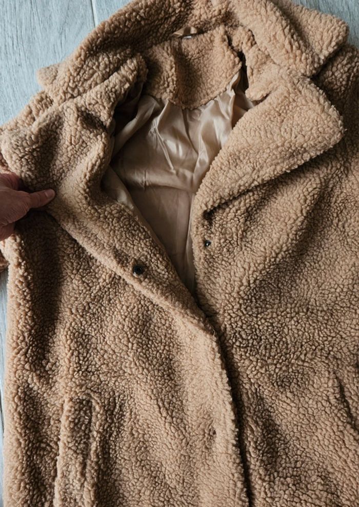 Manteau maille bouclette taille L neuf - photo numéro 2