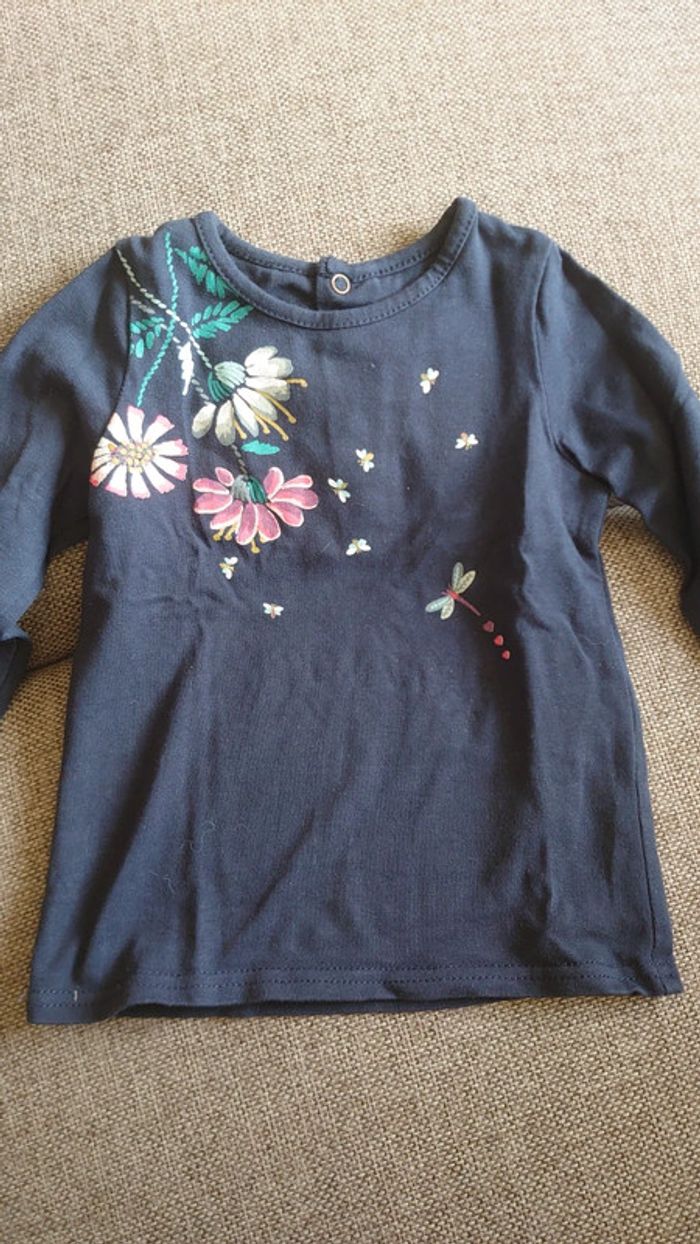 Tee shirt fleurs Catimini