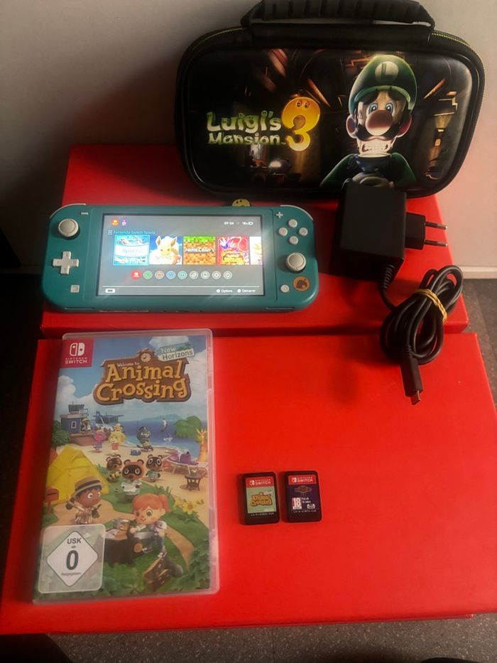 Console Nintendo switch lite turquoise édition animal crossing - photo numéro 3