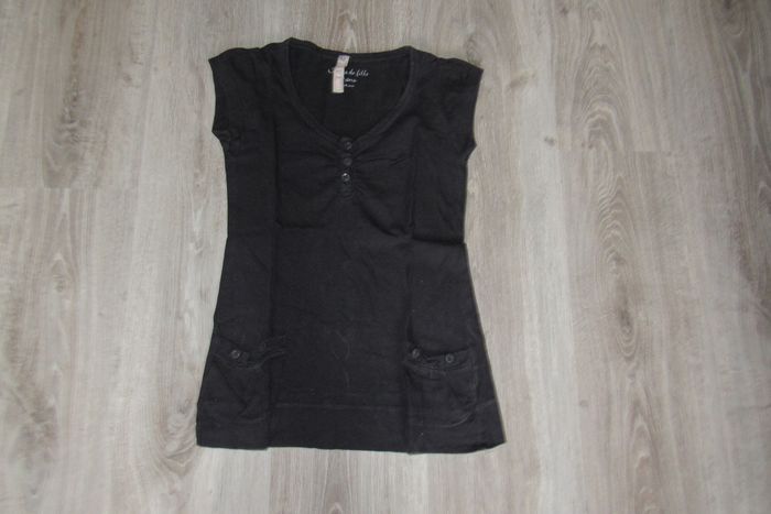 TEE SHIRT MC NOIR FILLE "CAPRICE DE FILLE BY LA HALLE " - 10 ANS - n°05 - photo numéro 2