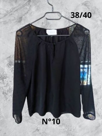 N°10 Blouse noir T38/40. Sud express.