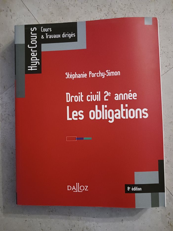 livre Droit civil 2e année les obligations Dalloz