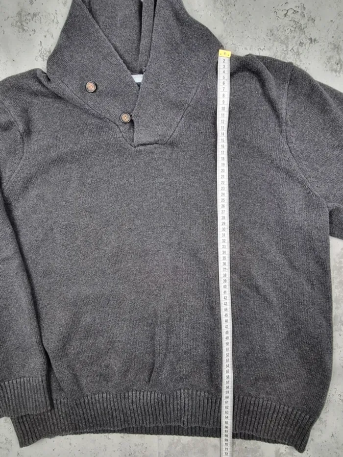 ● Pull Tommy Hilfiger gris foncé – Taille XXL Homme (mesures en photos) - photo numéro 5