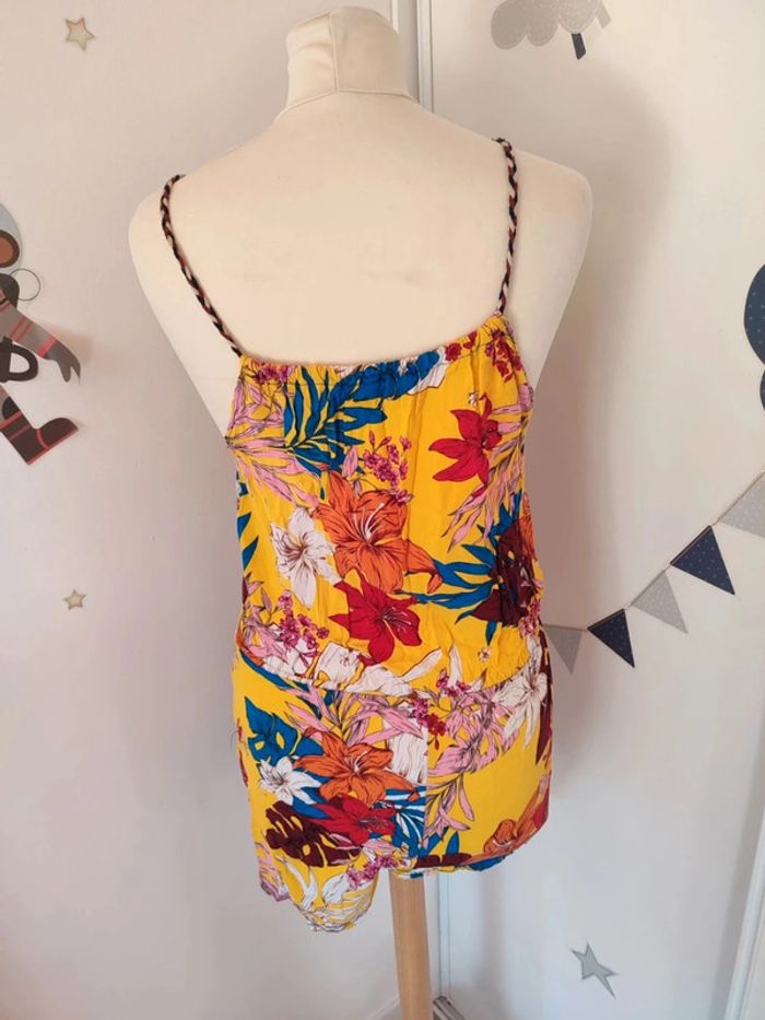 Combinaison short fleuri d'été très bon état taille M - photo numéro 4
