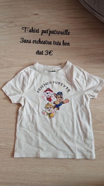T-shirt pat'patrouille 3ans 98cm orchestra 