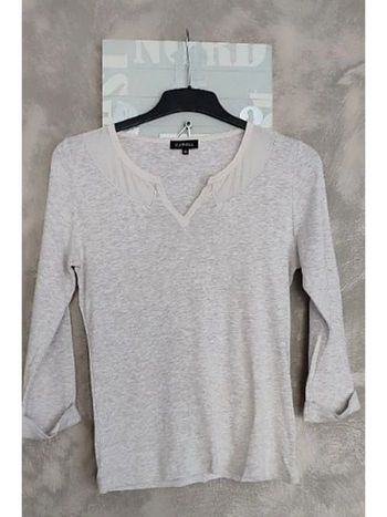 Tee-shirt Caroll 42 effet col chemise soie