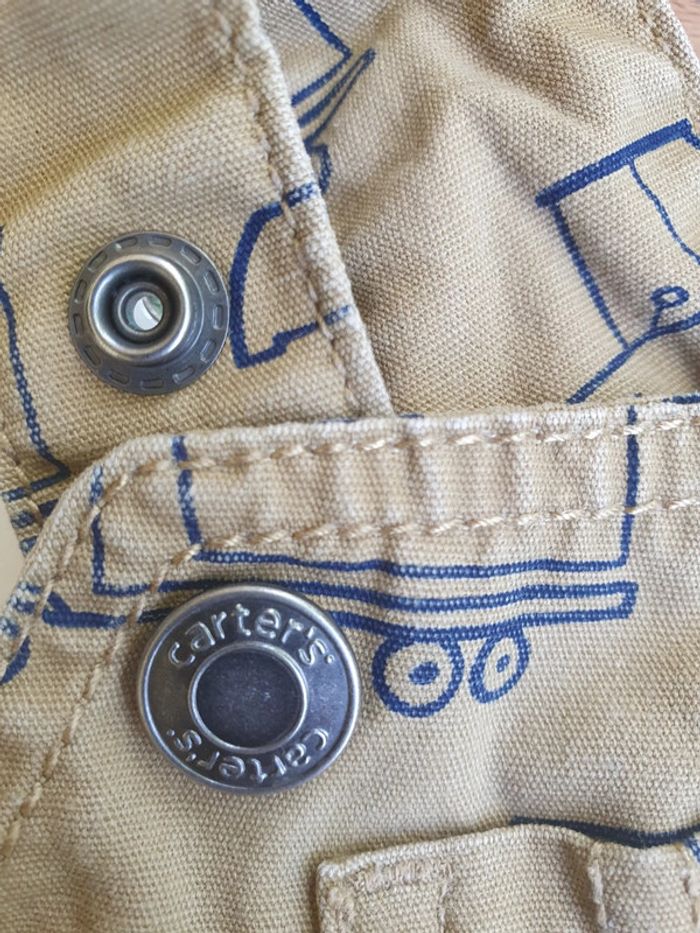 Salopette short Carter's motif tracteur  🚜 camion 🚚 6 mois - photo numéro 2