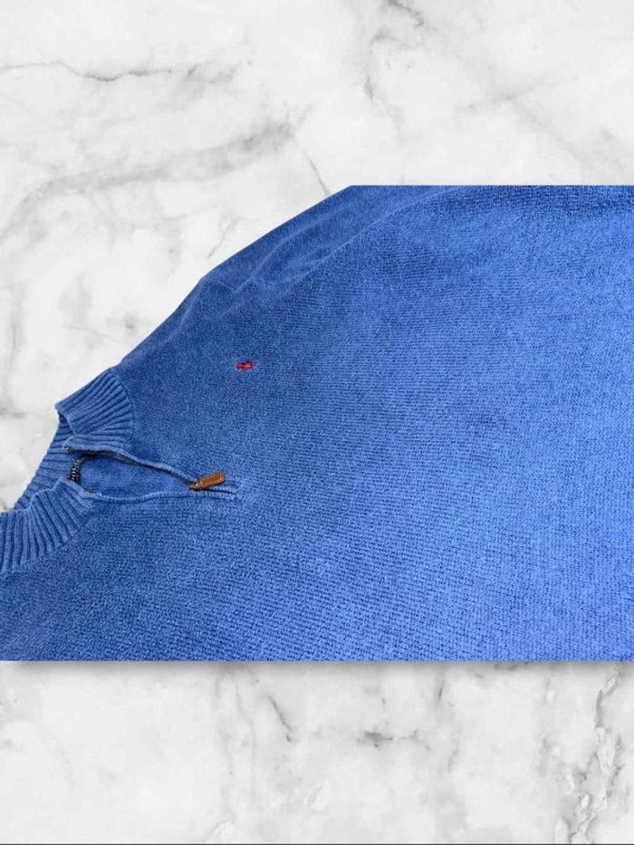 Pull col camionneur Ralph Lauren Polo 100% Coton Bleu XXL Vintage - photo numéro 10