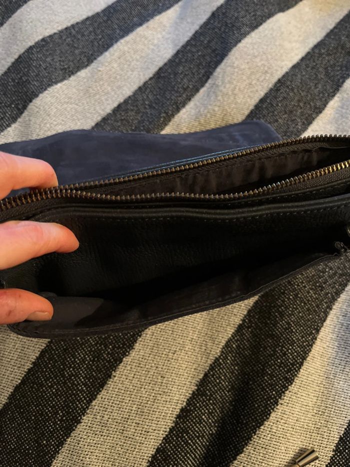 Sac en cuir épaule marine KMJ - photo numéro 5