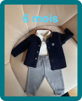 Ensemble 3 pièces veste body pantalon 3-6 mois - Jasper Conran Junior