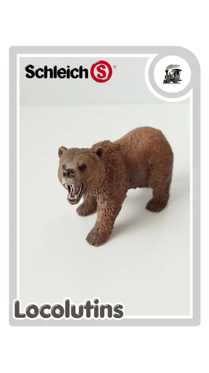 🚂 Figurine ▪ ours brun Schleich pleine et solide