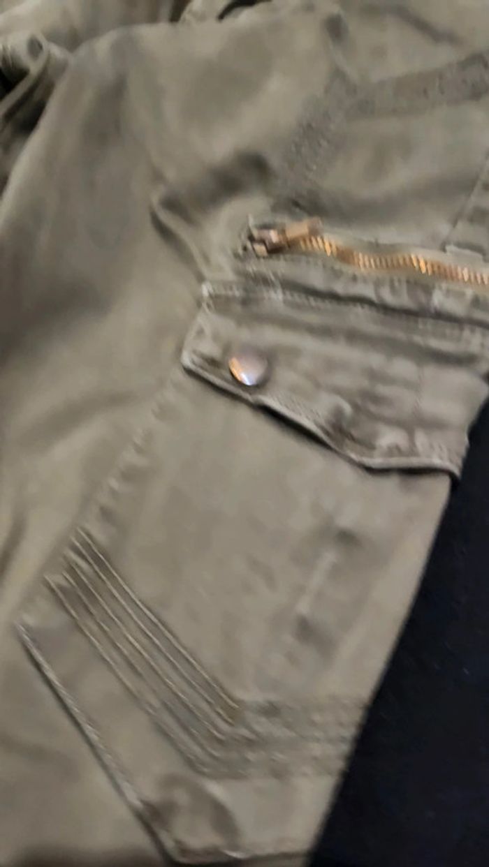 Pantalon kaki à poche et couture - photo numéro 4