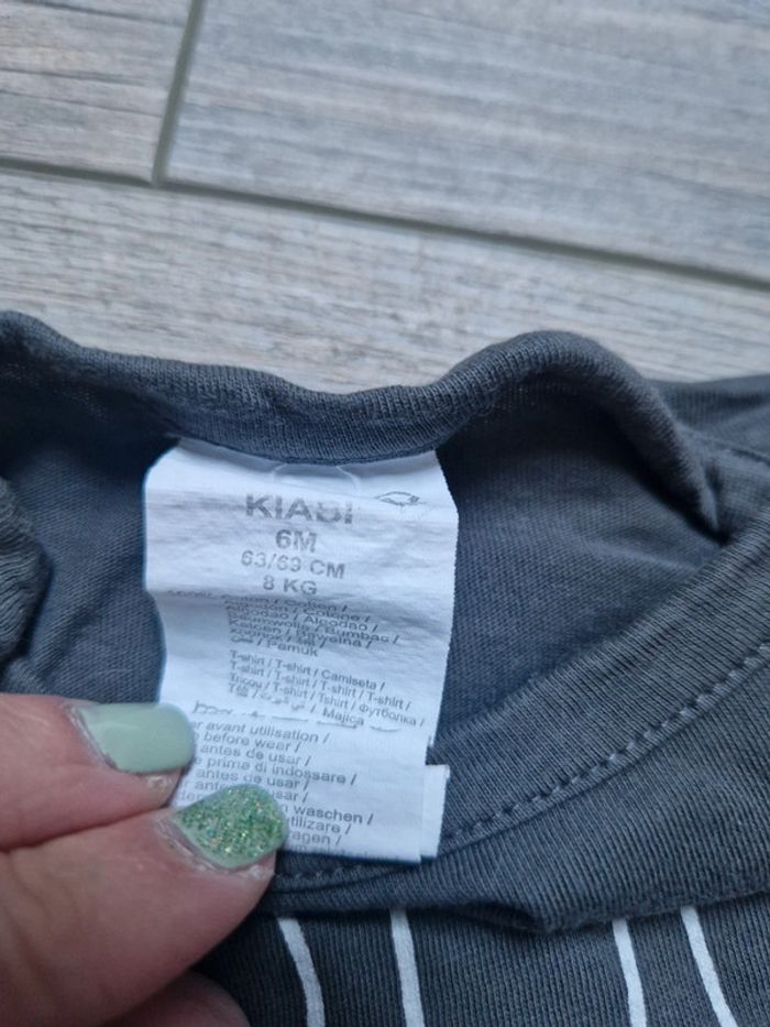 T shirt ML Kiabi 6 mois - photo numéro 2