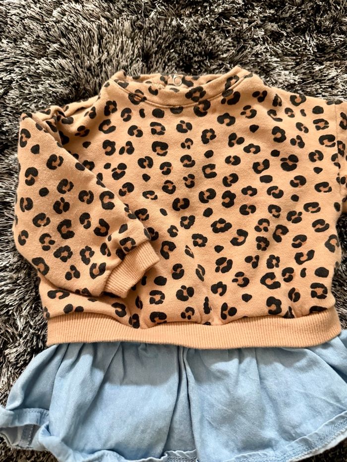 Robe léopard/jean - photo numéro 2