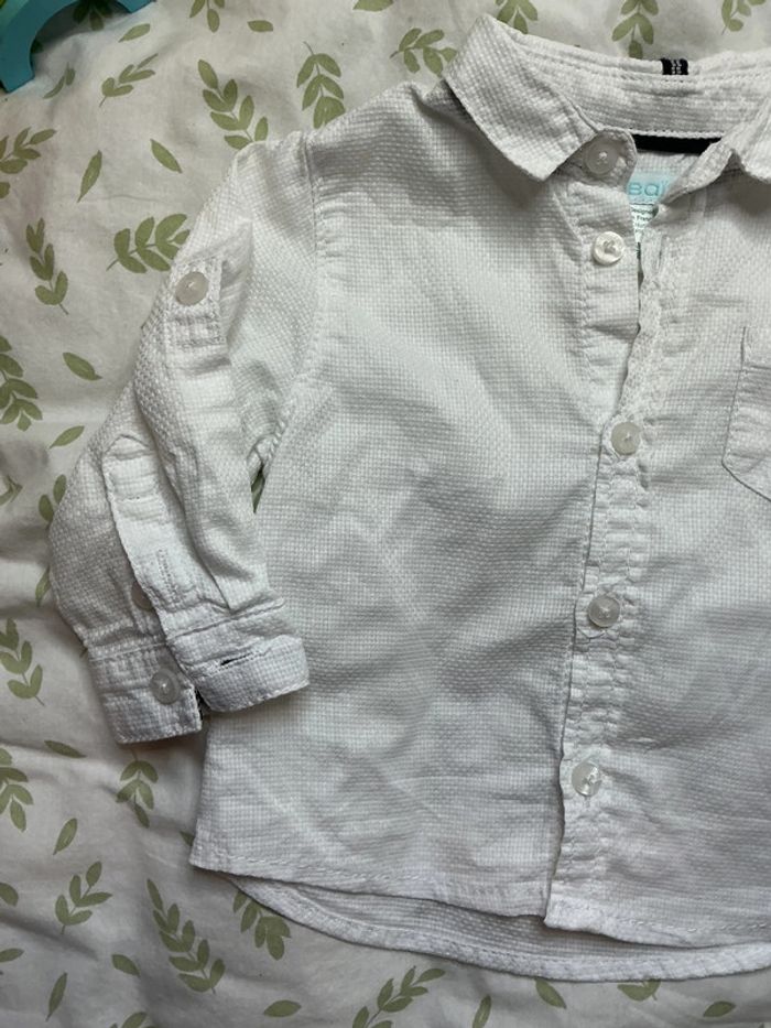 chemise manches longues blanc 6 mois obaibi - photo numéro 5