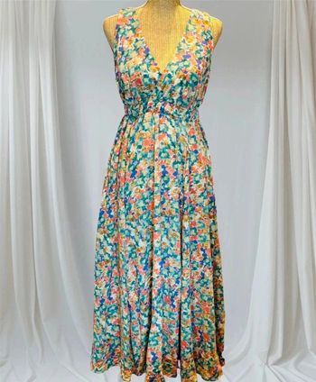 Robe longue cache cœur fleurie T36/38