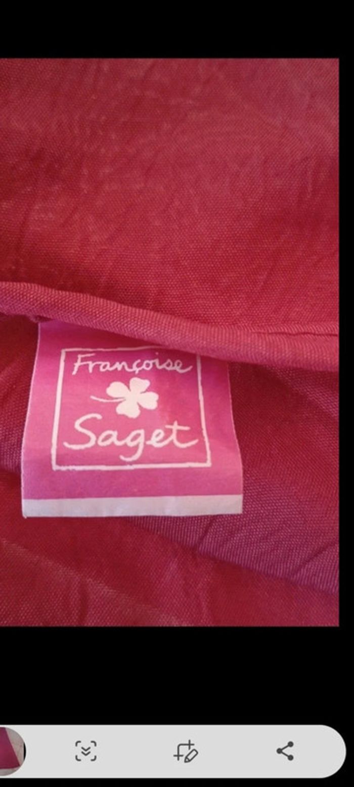 Nappe ronde 180 diamètre rouge bordeaux Françoise saget - photo numéro 3