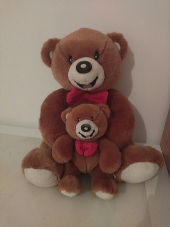 Grande peluche ours et ourson