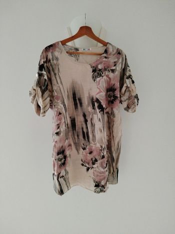 T-shirt large grande taille femmes beige