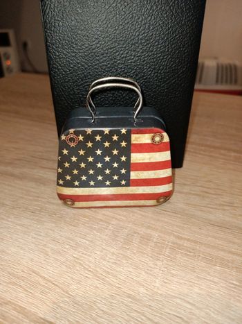Boîte en métal drapeau américain boite à bijoux porte monnaie