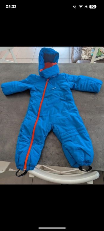 Combinaison polaire ski bleu 2 ans