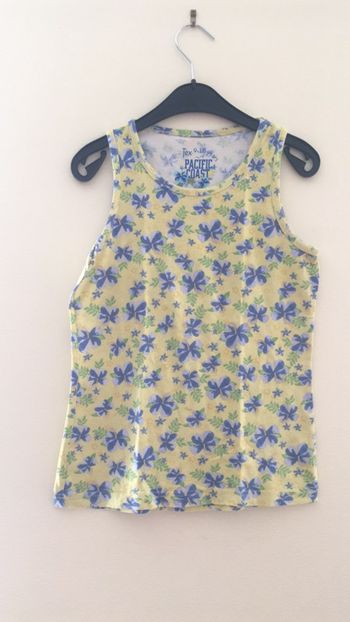 Débardeur jaune à fleurs