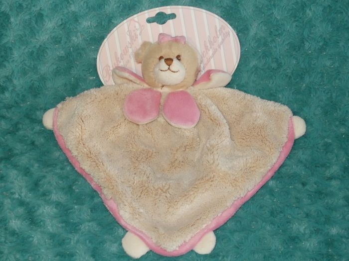 Doudou plat, ours rose beige Bukowski 🐰Neuf