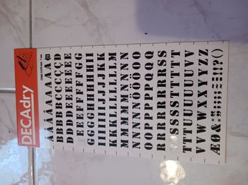 Pochette feuille transfert n° 29 decadry