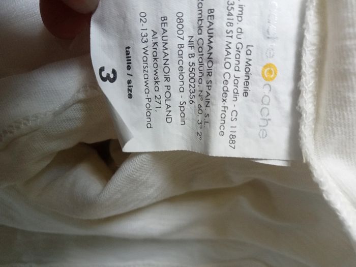 tee-shirt taille 3 cache cache courtes manches - photo numéro 4