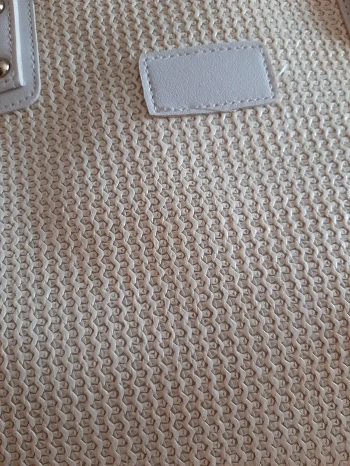 Grand Sac à main crème et blanc - photo numéro 6