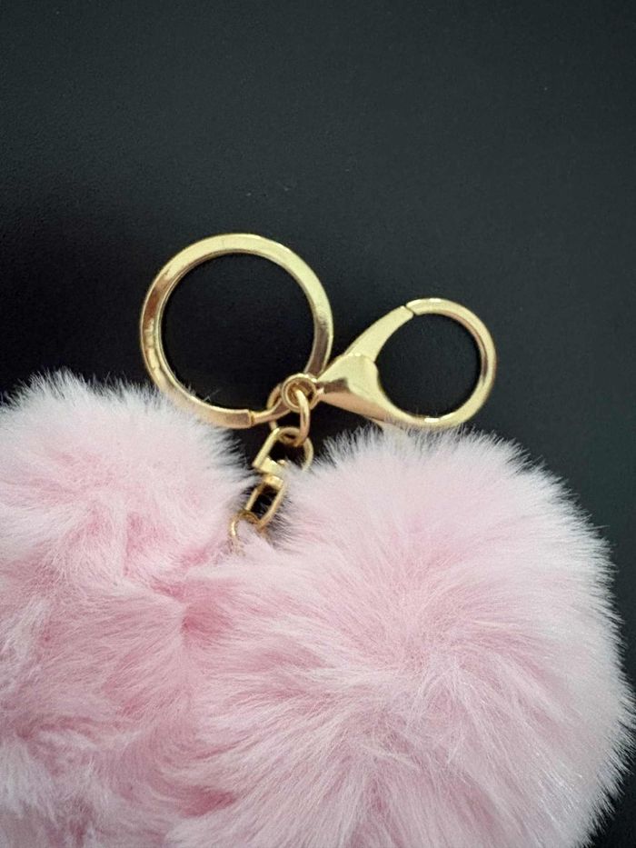 Porte clef cœur rose - photo numéro 3