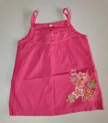 Petite robe rose avec fleurs - Taille 12 mois